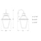Vaxcel Nottingham 8.5-in. W 2 Light Black Motion Sensor Dusk to Dawn Outdoor Wall Lantern Clear Glass T0597 - alternate 4